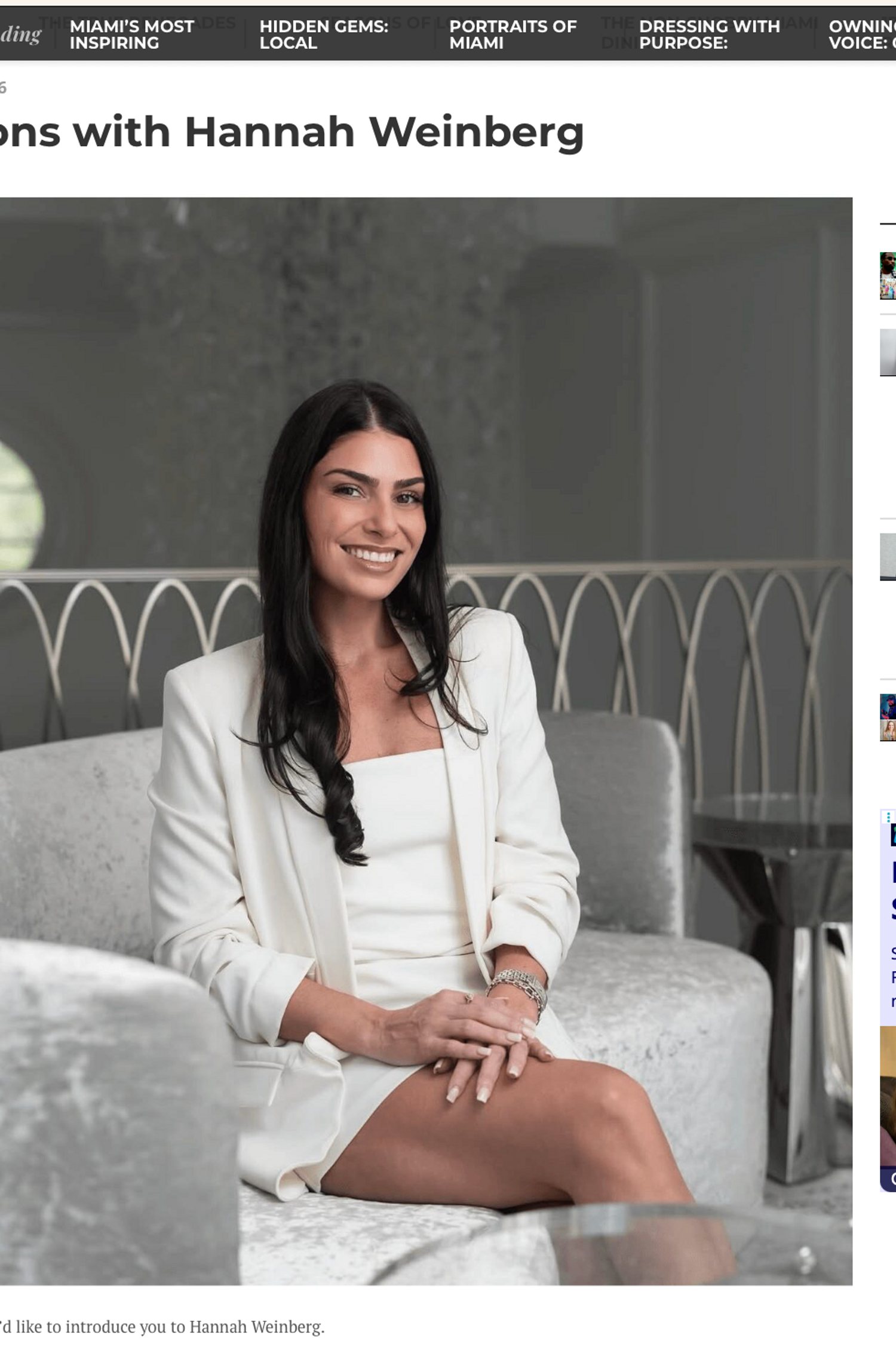 Hannah Brooke Design featured in Voyage MIA